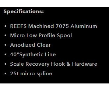 Reefs Aluminum Micro Winch Spool Kit - 40
