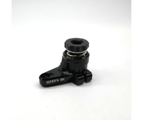 Reefs HD Servo Saver - Black (7075 Aluminum, Double Clamping, 2 Springs & Hardware Included, 25T Spline) For Servo on Axle Applications