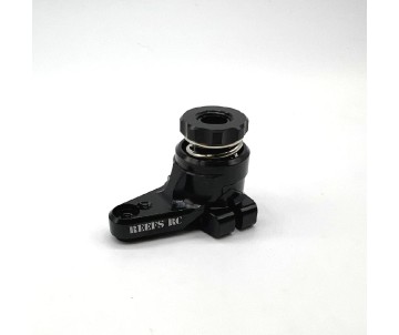 Reefs HD Servo Saver - Black (7075 Aluminum, Double Clamping, 2 Springs & Hardware Included, 25T Spline) For Servo on Axle Applications