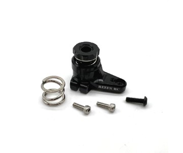 Reefs HD Servo Saver - Black (7075 Aluminum, Double Clamping, 2 Springs & Hardware Included, 25T Spline) For Servo on Axle Applications
