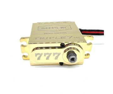 Reefs Triple7 Brass Edition - Direct Power Brushless Submarine Waterproof Servo - 777oz 0.08sec@14V (25T Spline) Reefs Triple7 Brass Edition - Direct Power Brushless Submarine Waterproof Servo - 777oz 0.08sec@14V (25T Spline)
