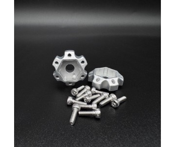Reefs 12mm Hex Machined Aluminum Hubs (2) w/Hardware - 1 Dot Hub, 2mm Offset