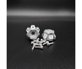 Reefs 12mm Hex Machined Aluminum Hubs (2) w/Hardware - 3 Dot Hub, 7mm Offset