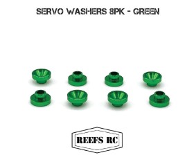 Reefs Servo Washers 3.7mm (8) - Green Reefs Servo Washers 3.7mm (8) - Green