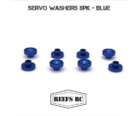 Reefs Servo Washers 3.7mm (8) - Blue Reefs Servo Washers 3.7mm (8) - Blue