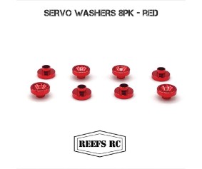 Reefs Servo Washers 3.7mm (8) - Red Reefs Servo Washers 3.7mm (8) - Red
