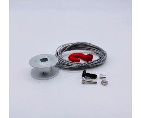 Reefs Aluminum Low Profile Winch Custom Spool Kit - 4' Silicone Coated Steel Braided Line