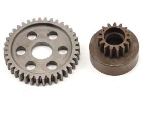 Robinson Racing Extra-hard Steel Combo. 38T Spur and 15T Clutchbell.