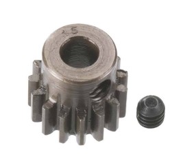 Robinson Racing Extra Hard Steel .8 Mod Pinion Gear w/5mm Bore (15)