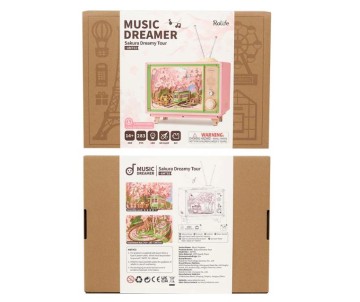 Rolife Sakura Dreamy Tour DIY Music Box 3D Wooden Puzzle