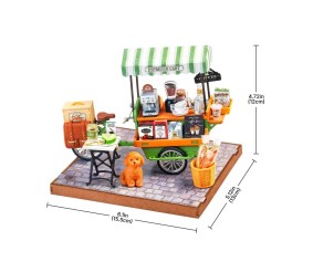 Rolife Aromatic Coffee Cart DIY Miniature House