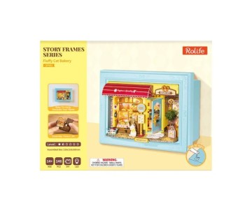 Rolife Fluffy Cat Bakery 3D Wooden Puzzle