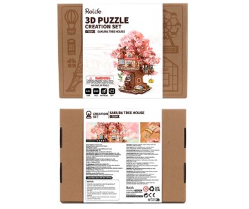 Rollife Sakura Tree House 3D Wooden Puzzle