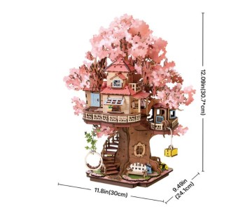 Rollife Sakura Tree House 3D Wooden Puzzle