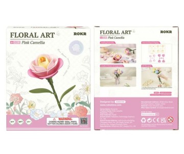 Rowood DIY Pink Camellia 3D Puzzle