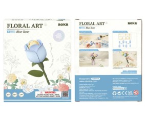 Rowood DIY Blue Rose 3D Wooden Puzzle
