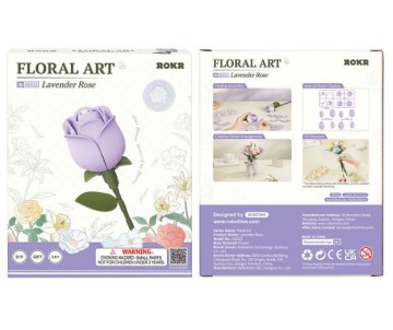 Rowood DIY Lavender Rose 3D Wooden Puzzle