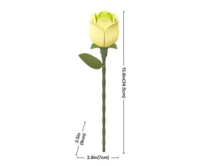 Rowood DIY Green Rose 3D Wooden Puzzle