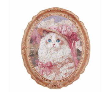 Rowood Springtime Kitty Portrait 200 Piece Wooden Jigsaw Puzzle