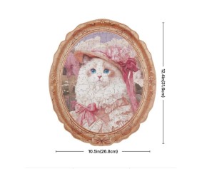 Rowood Springtime Kitty Portrait 200 Piece Wooden Jigsaw Puzzle