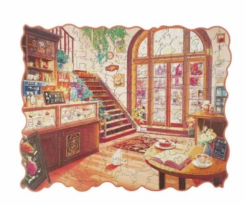 Rowood Cozy Winter Café 200 Piece Wooden Jigsaw Puzzle