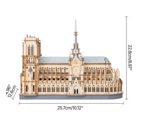 Rowood Paris Cathedral 3D Wooden Puzzle