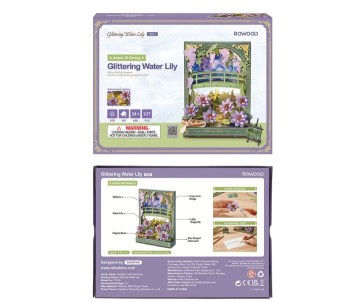 Rowood Glittering Water Lily Wall Art 3D Wooden Puzzle