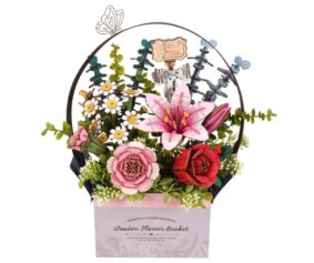 Rowood Wooden flower Basket 3D Wooden Puzzle
