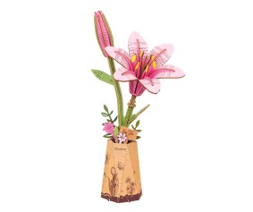 Rowood DIY Pink Lily 3D Wooden Puzzle