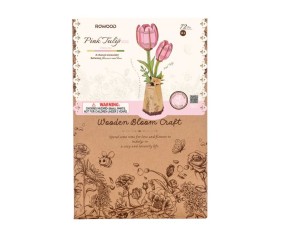 Rowood DIY Pink Tulip 3D Wooden Puzzle