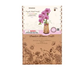 Rowood DIY Purple Moth Orchid 3D Wooden Puzzle