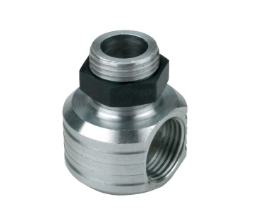 Saito Engines Muffler, Right Angle Adaptor: Y