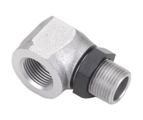 Saito Engines Muffler, Right Angle Adapter with Nut: AG, AH