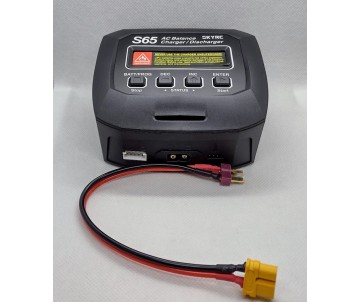 SkyRC S65 AC Balance Charger / Discharger 65W, 6A, Embedded XT60 Connector (NO BULLETS)