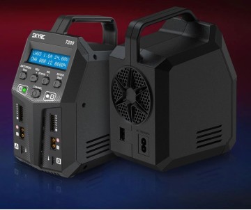 SkyRC T200 Dual Balance Charger / Discharger 100W X 2, 12A - Includes Hobby Details LiPo Safe Bag