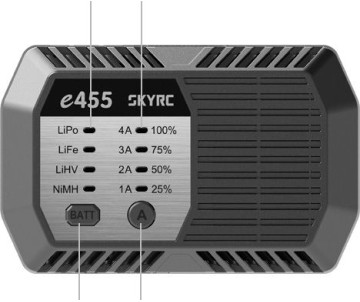 SkyRC e455 Battery Charger, AC Only, 4A, 50W, Embedded XT60 Connector (NO BULLETS)