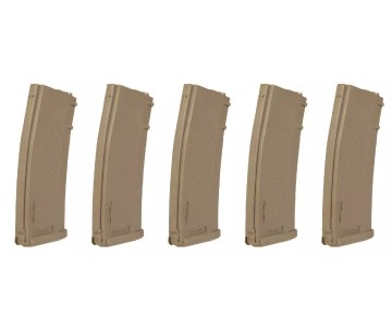 Specna Arms S-Mag Mid-Cap Magazine - Tan (5pk) - 8421