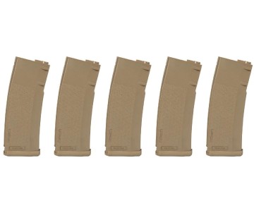 Specna Arms S-Mag Mid-Cap Magazine - Tan (5pk) - 8421