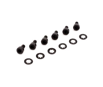 Spektrum Socket Head Metal Gear Servo Screws & Washers (6)
