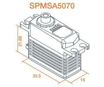 Spektrum A5070 High Torque High Speed Mini MG HV Servo