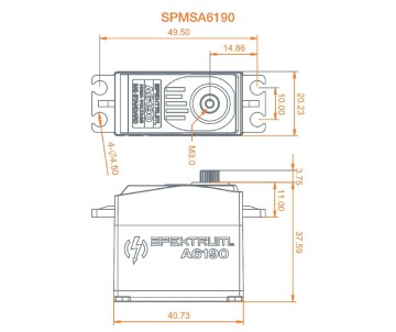 Spektrum A6190 Standard Metal Gear HV Servo