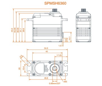 Spektrum Mid Torque Ultra Speed Heli Tail HV Servo
