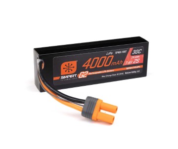 Spektrum 7.4V 4000mAh 2S 30C Smart LiPo G2 Hard Case: IC5