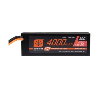 Spektrum 7.4V 4000mAh 2S 30C Smart LiPo G2 Hard Case: IC5
