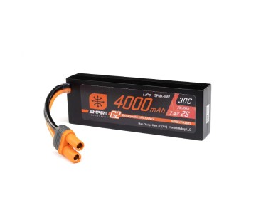 Spektrum 7.4V 4000mAh 2S 30C Smart LiPo G2 Hard Case: IC5