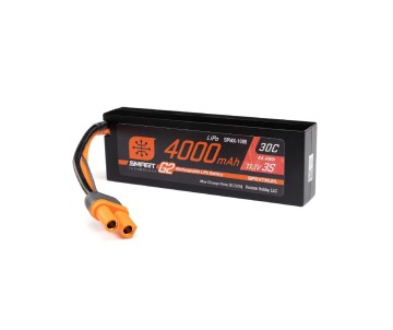 Spektrum 4000mAh 3S 11.1V 30C Smart LiPo G2 IC5 Hardcase