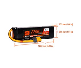 Spektrum 2200mAh 4S 14.8V Smart G2 LiPo 50C; IC3