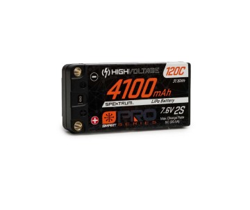 Spektrum 4100mAh 2S 7.6V Smart Pro Race HV LiPo 120C: 5mm