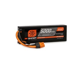 Spektrum 5000mAh 2S 7.4V 100C Smart LiPo Hardcase; IC3