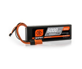 Spektrum 5000mAh 2S 7.4V 100C Smart LiPo Hardcase; IC5